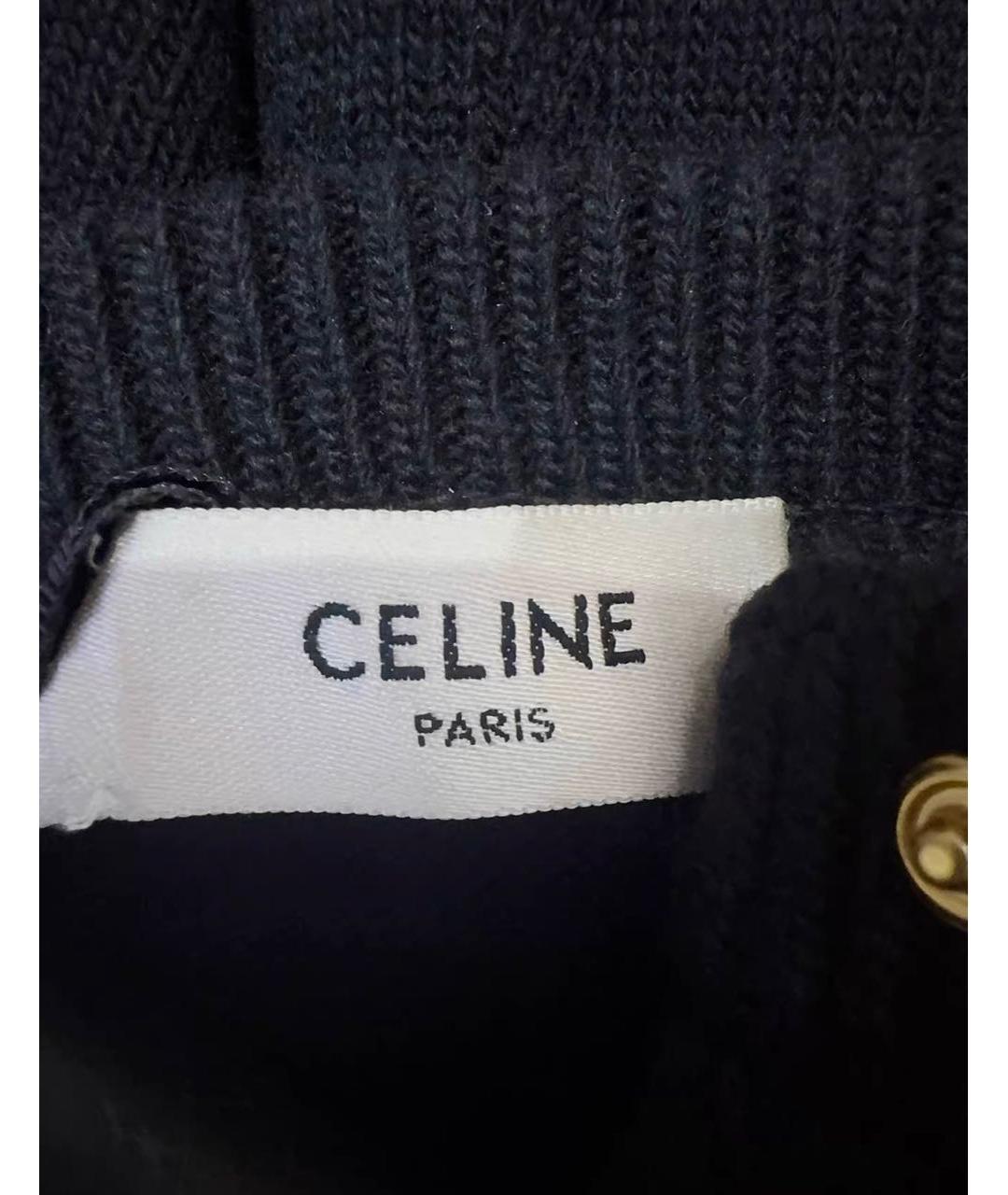 CELINE Темно-синее шерстяное повседневное платье, фото 4