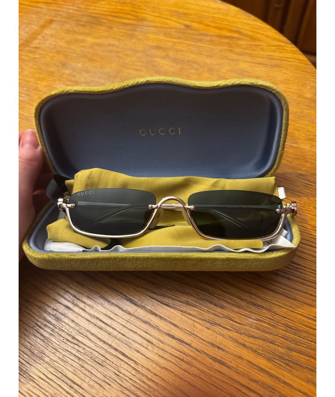 GUCCI Мульти металлические солнцезащитные очки, фото 9