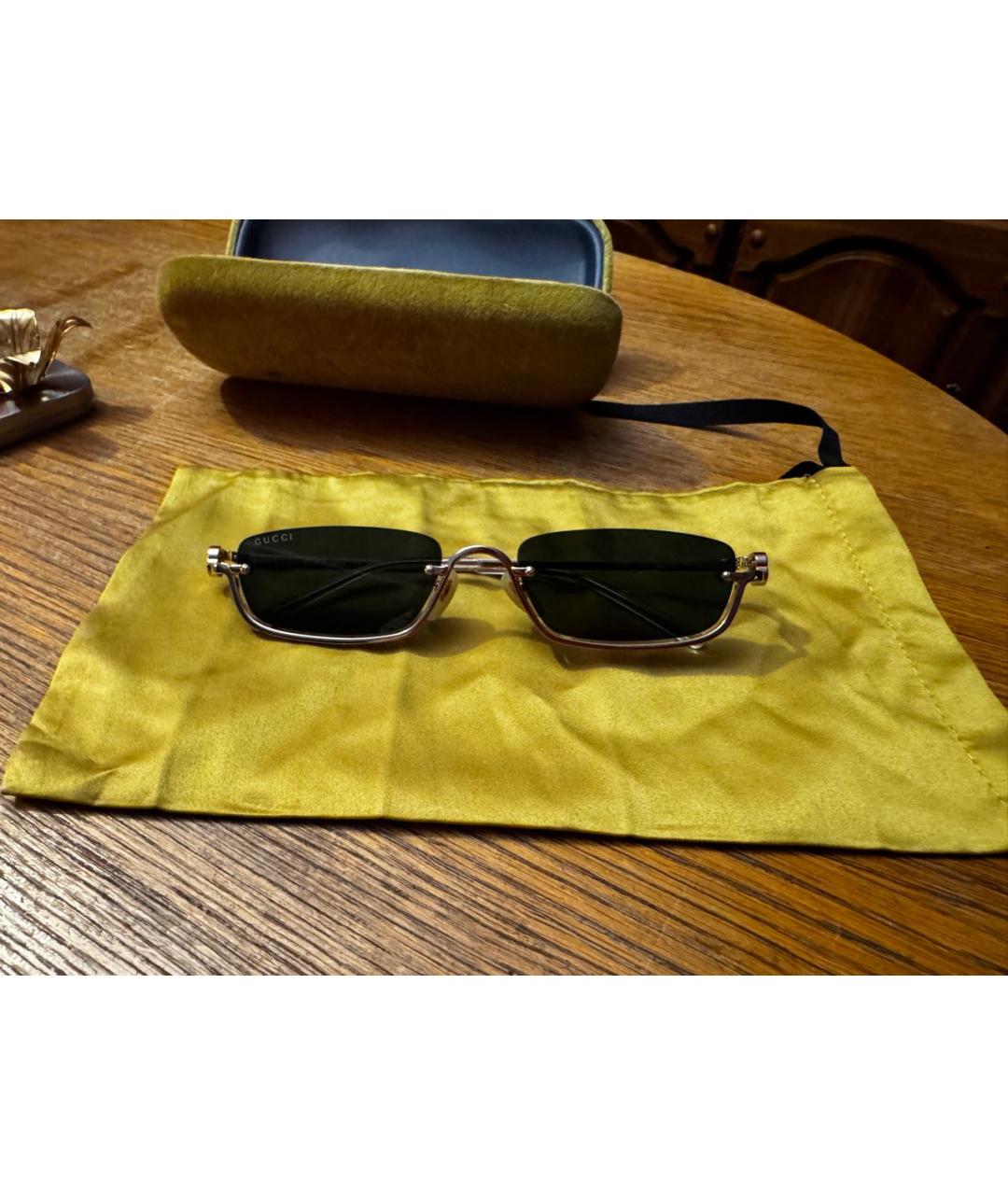GUCCI Мульти металлические солнцезащитные очки, фото 4