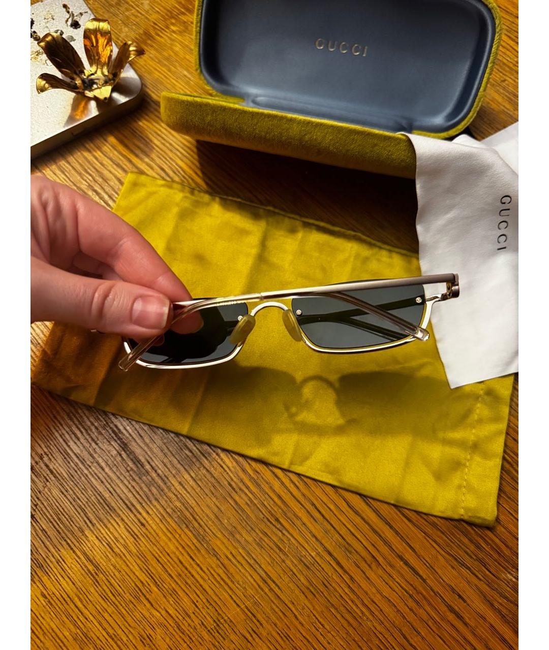 GUCCI Мульти металлические солнцезащитные очки, фото 3