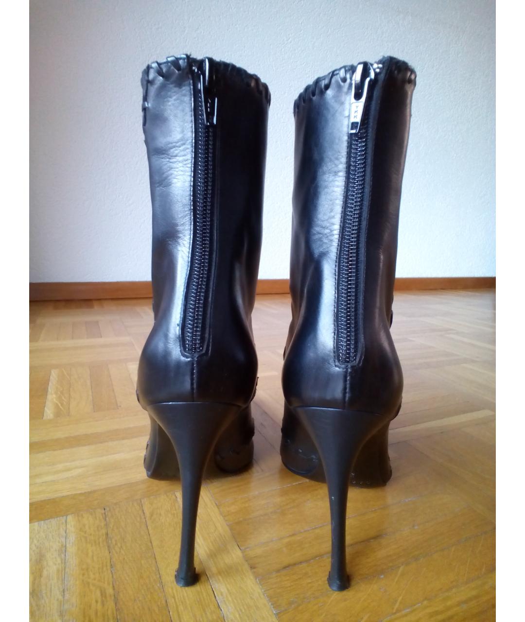 CASADEI Черные кожаные полусапоги, фото 4
