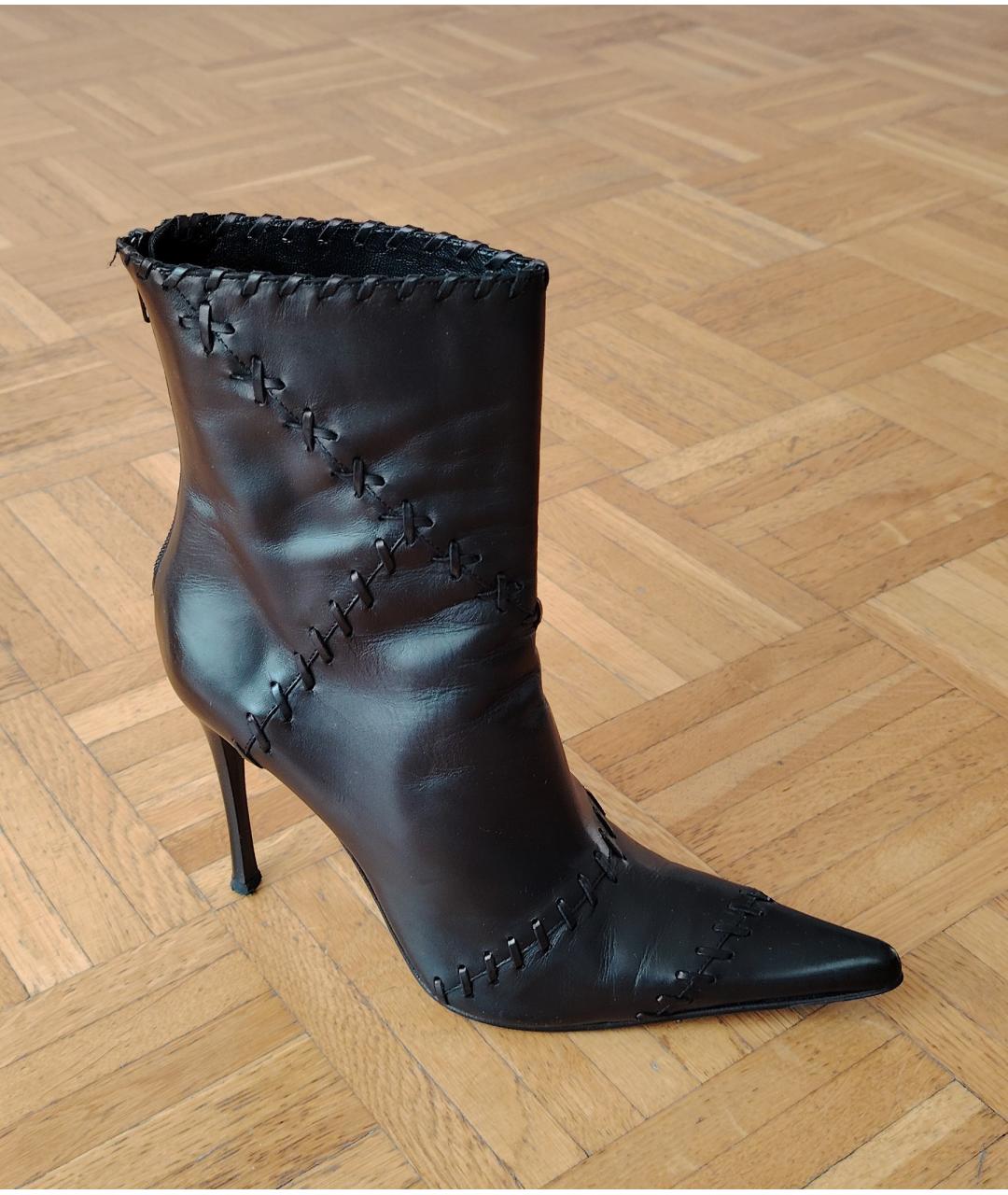 CASADEI Черные кожаные полусапоги, фото 10