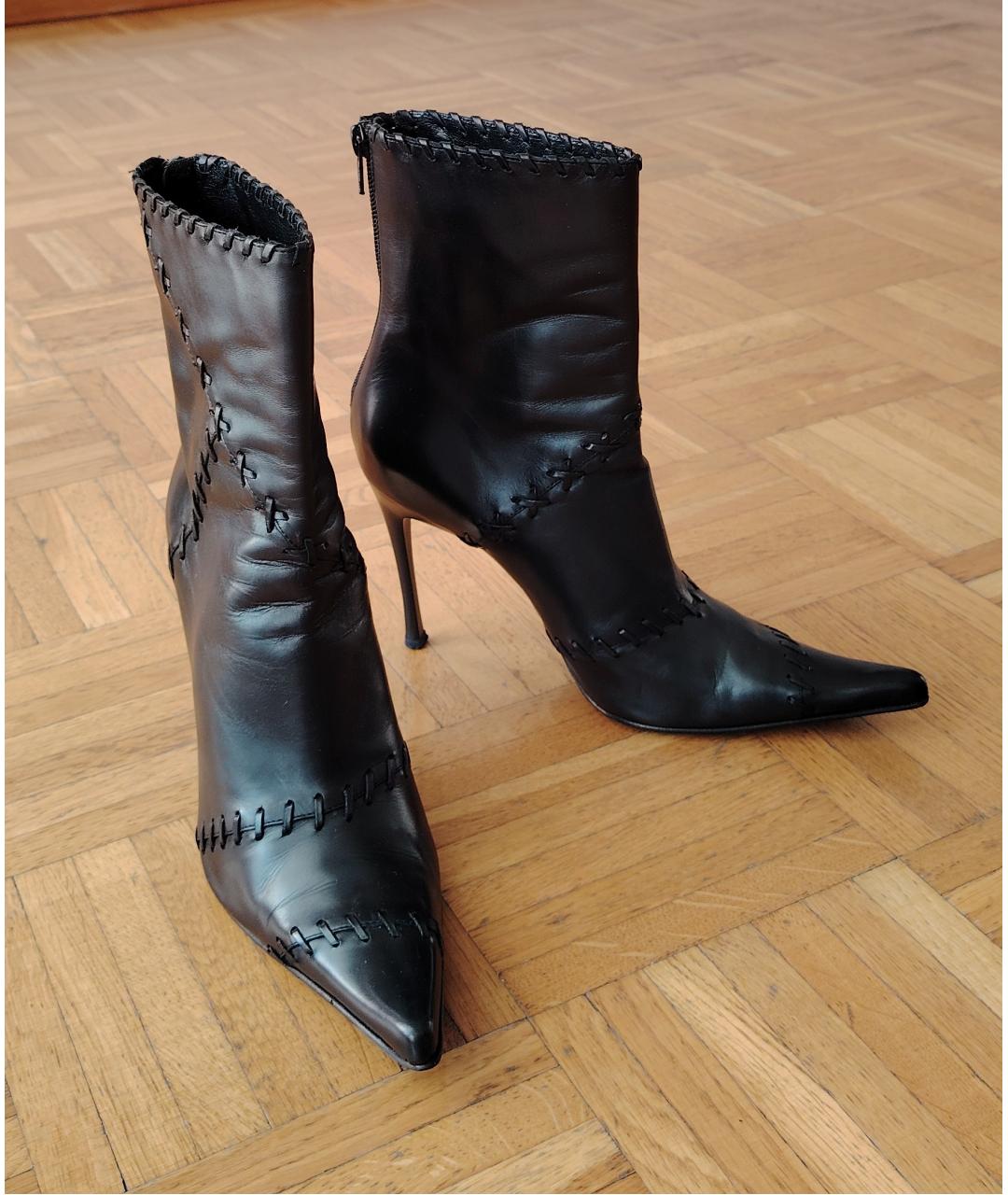 CASADEI Черные кожаные полусапоги, фото 7