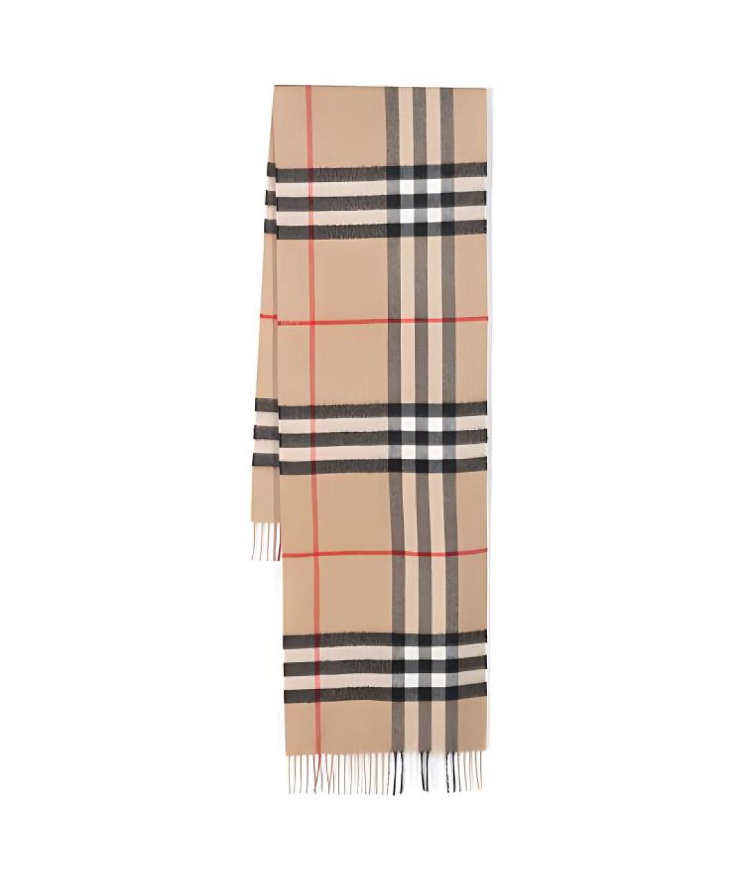 BURBERRY Бежевый кашемировый шарф, фото 2