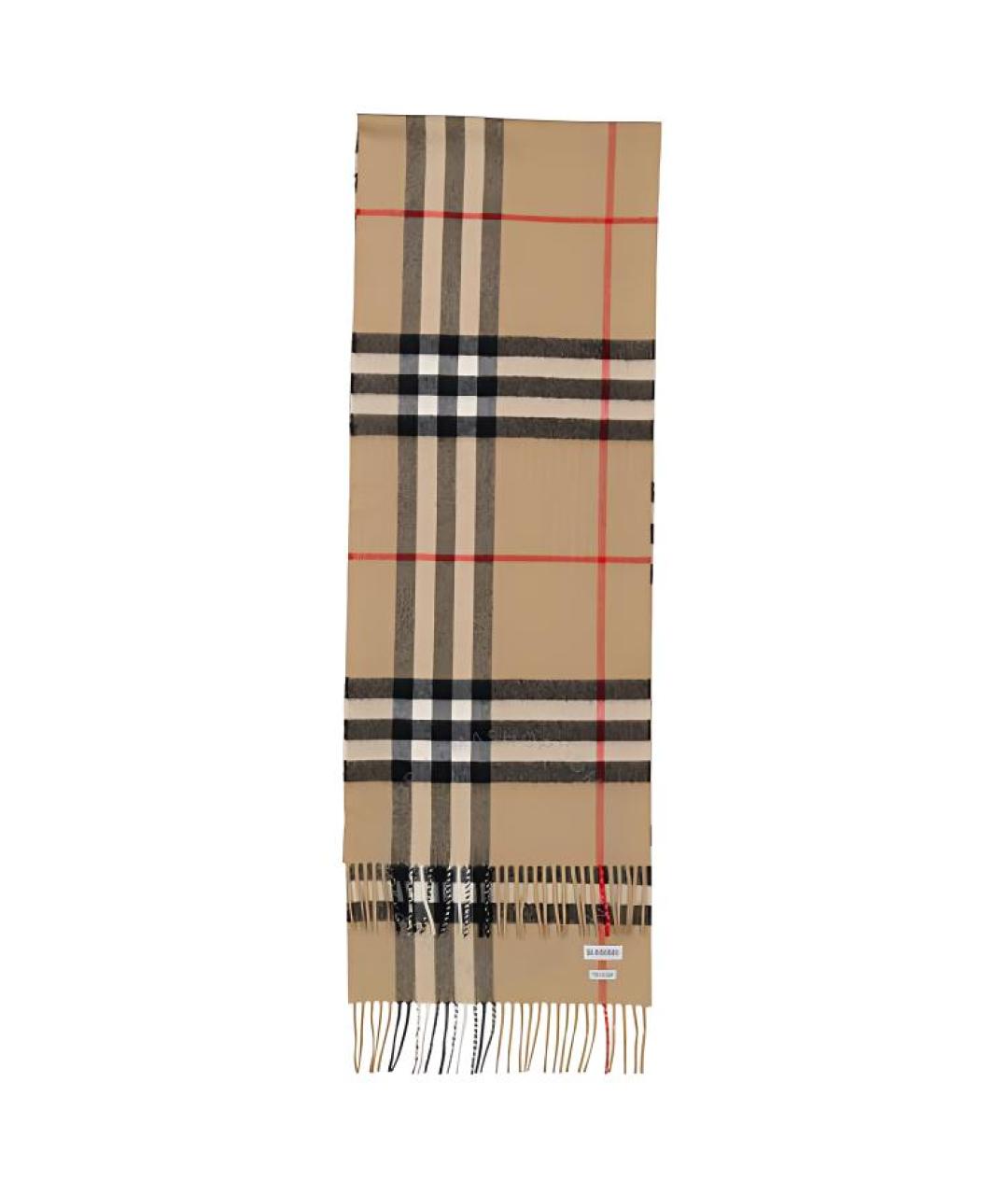 BURBERRY Бежевый кашемировый шарф, фото 3