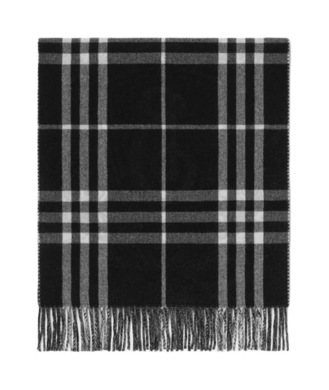 BURBERRY Черный кашемировый шарф, фото 4