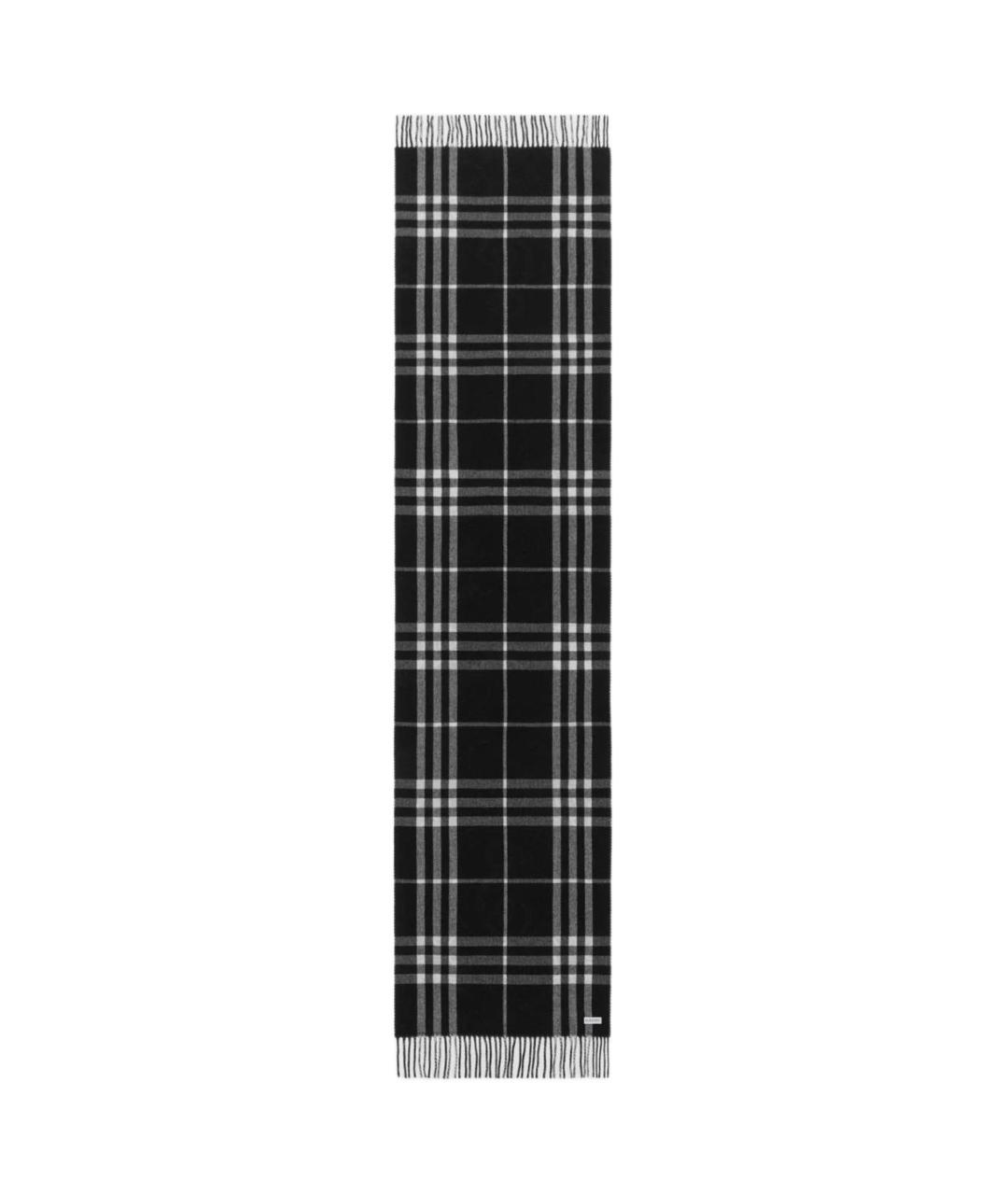 BURBERRY Черный кашемировый шарф, фото 3