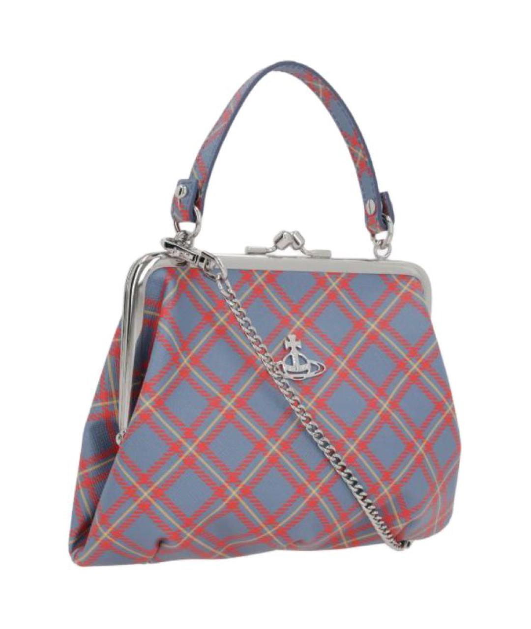 VIVIENNE WESTWOOD Синяя сумка через плечо из искусственной кожи, фото 2