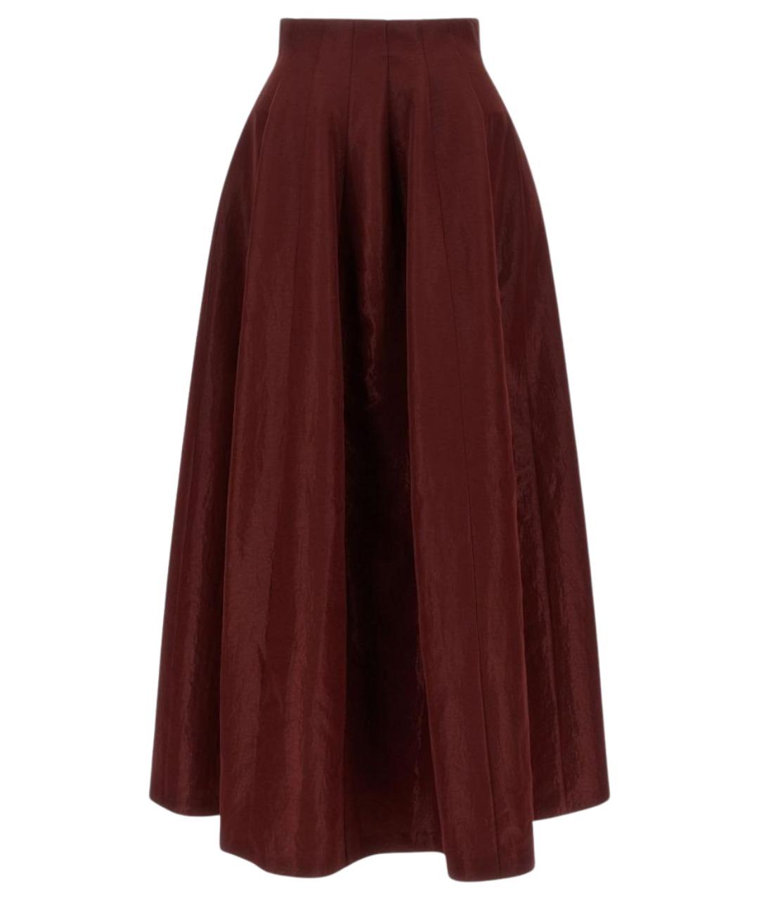 ALBERTA FERRETTI Красная ацетатная юбка миди, фото 1