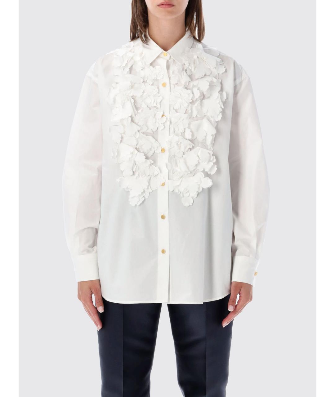 ALBERTA FERRETTI Белая хлопковая рубашка, фото 4