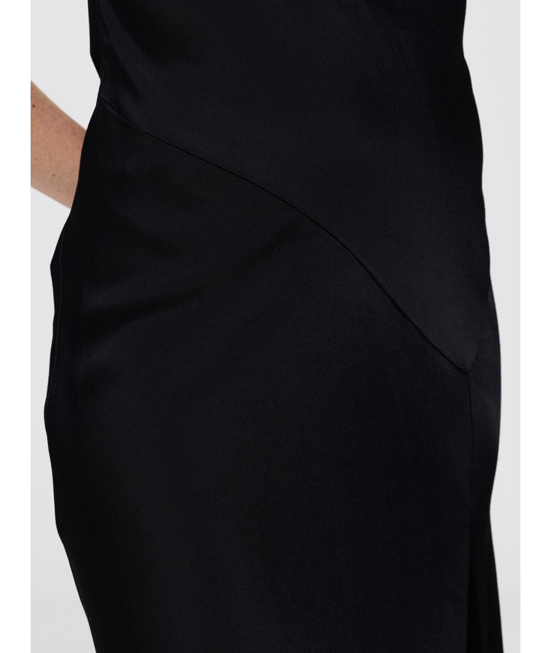 ALBERTA FERRETTI Черное вискозное платье, фото 4