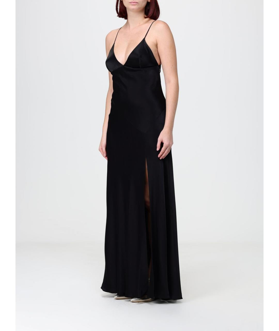 ALBERTA FERRETTI Черное вискозное платье, фото 3