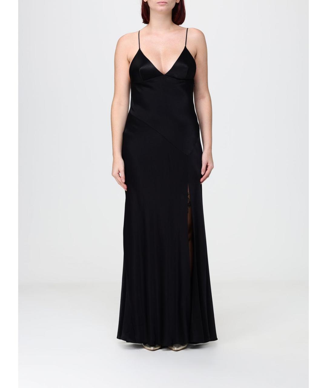 ALBERTA FERRETTI Черное вискозное платье, фото 5