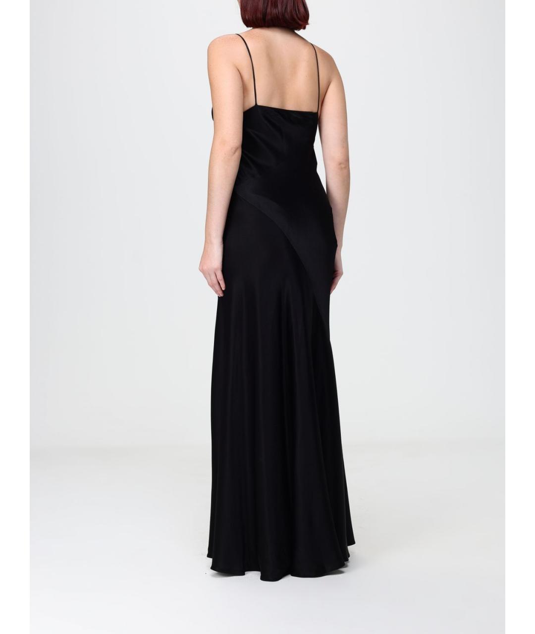 ALBERTA FERRETTI Черное вискозное платье, фото 2