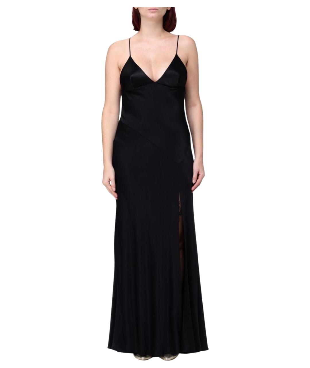 ALBERTA FERRETTI Черное вискозное платье, фото 1