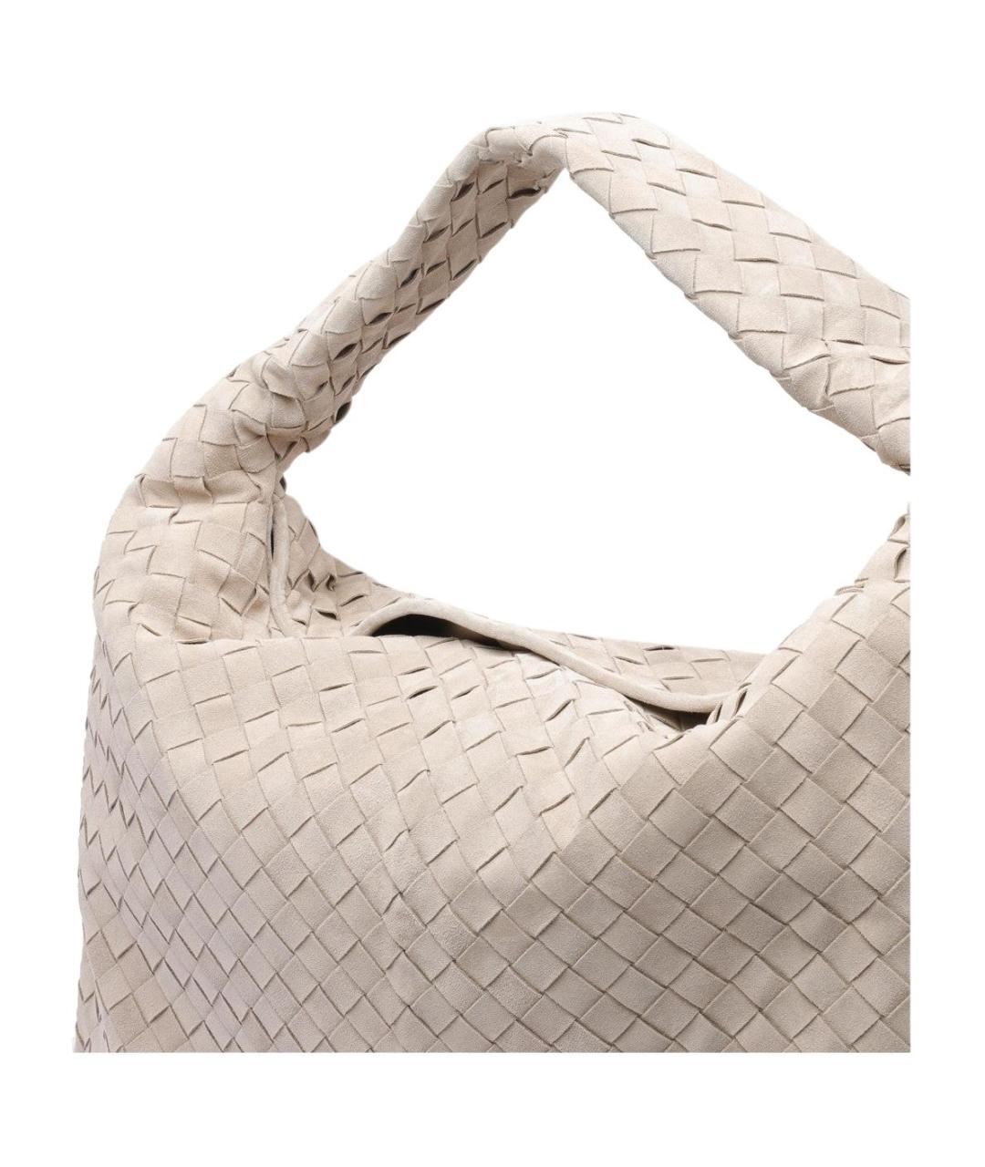 BOTTEGA VENETA Белая кожаная сумка через плечо, фото 5