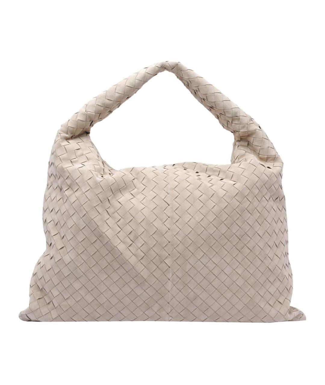 BOTTEGA VENETA Белая кожаная сумка через плечо, фото 4