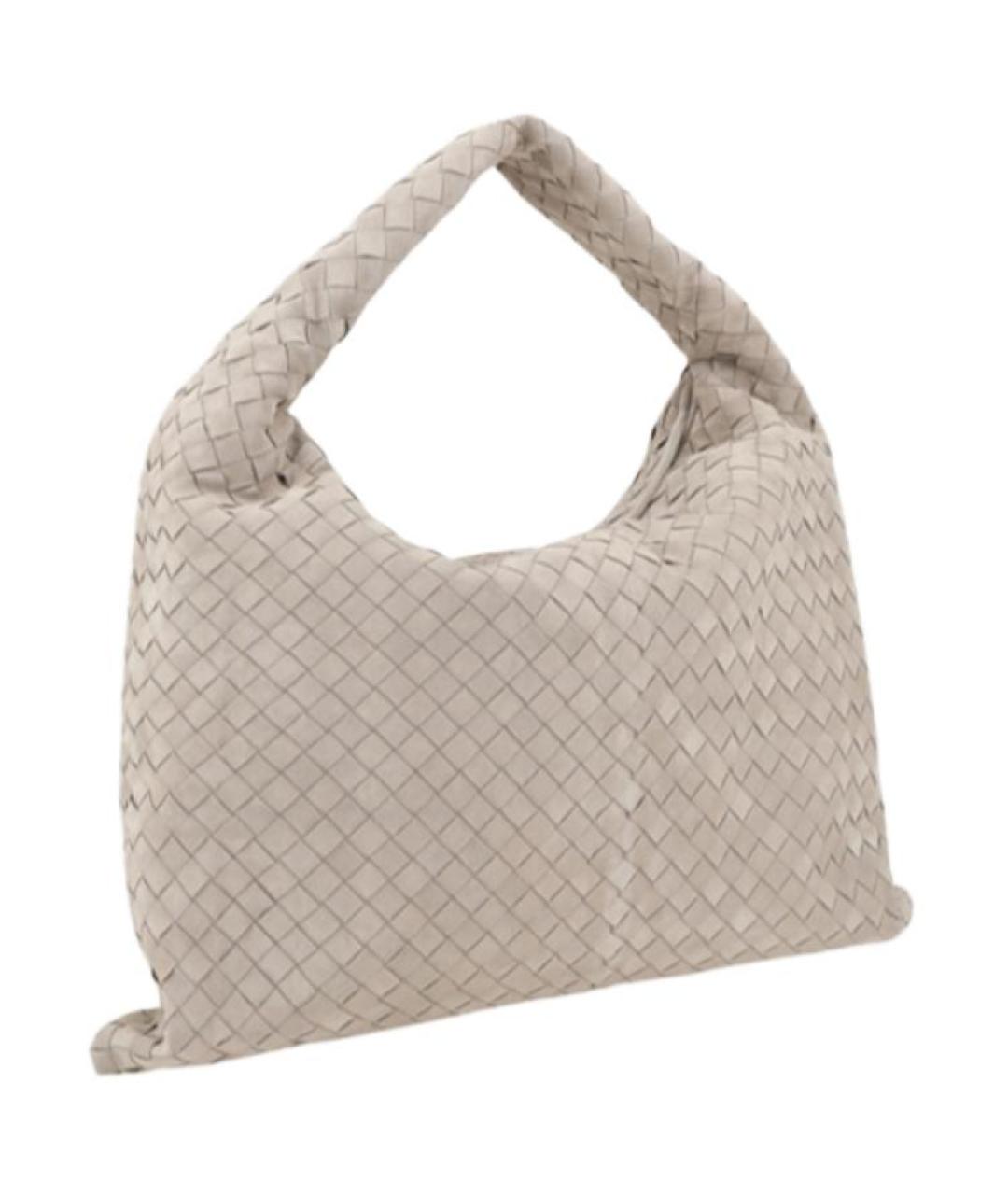 BOTTEGA VENETA Белая кожаная сумка через плечо, фото 3