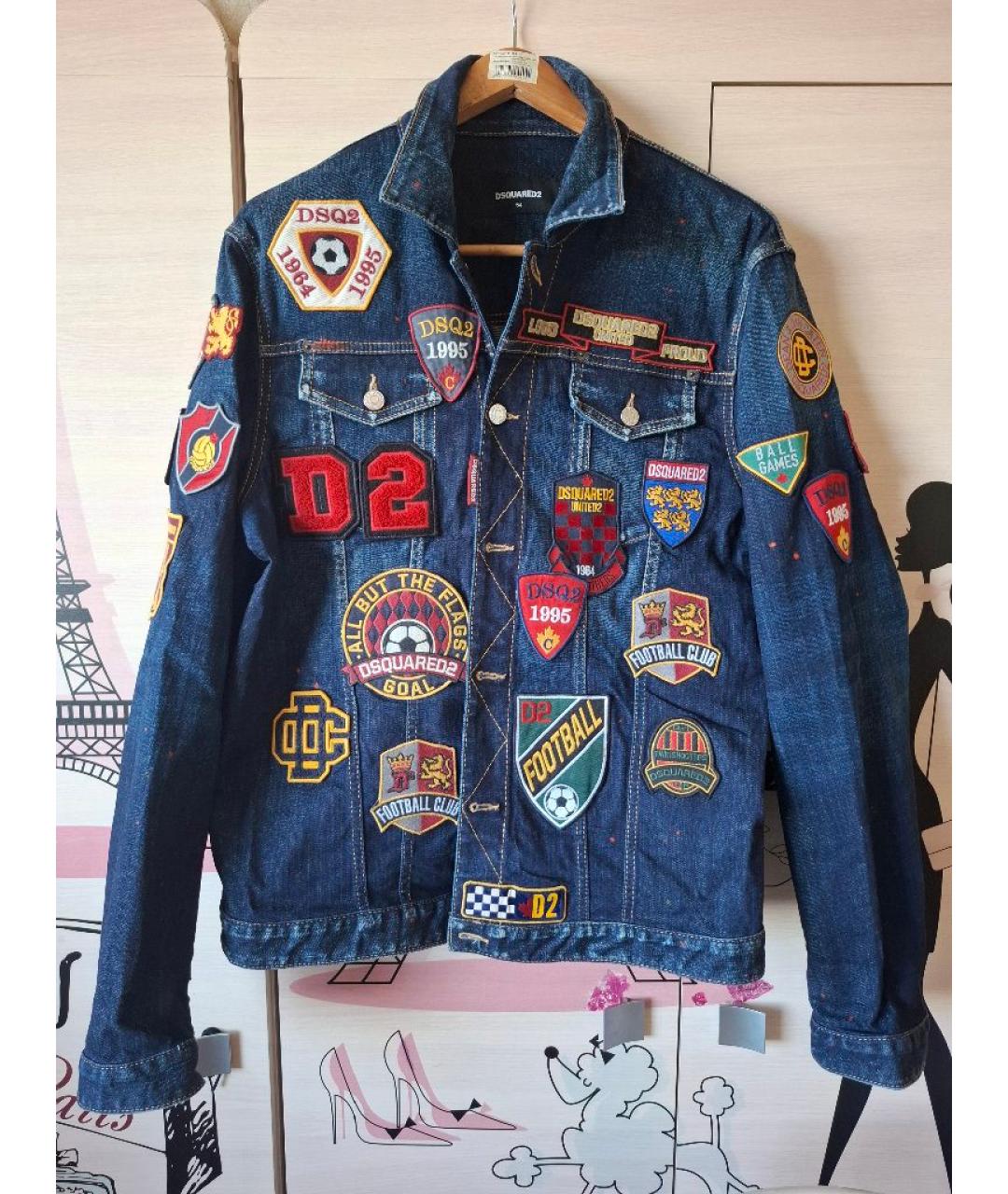 DSQUARED2 Синий деним пиджак, фото 6