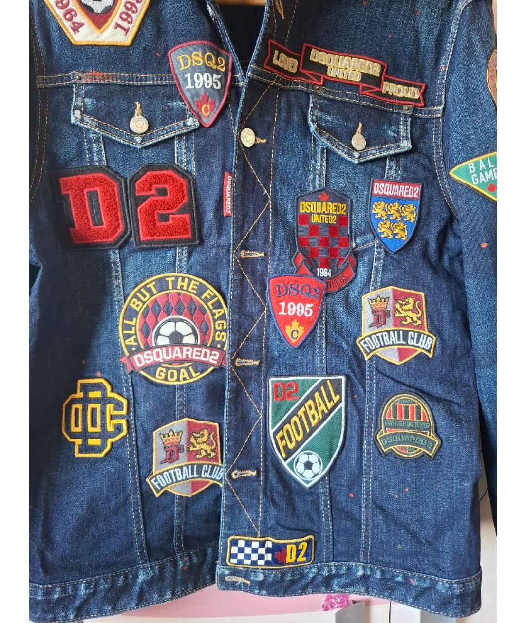 DSQUARED2 Синий деним пиджак, фото 3