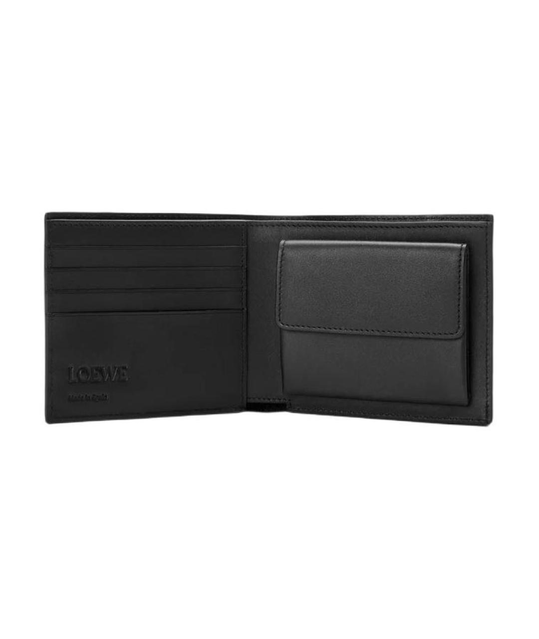 LOEWE Черный кожаный кошелек, фото 4