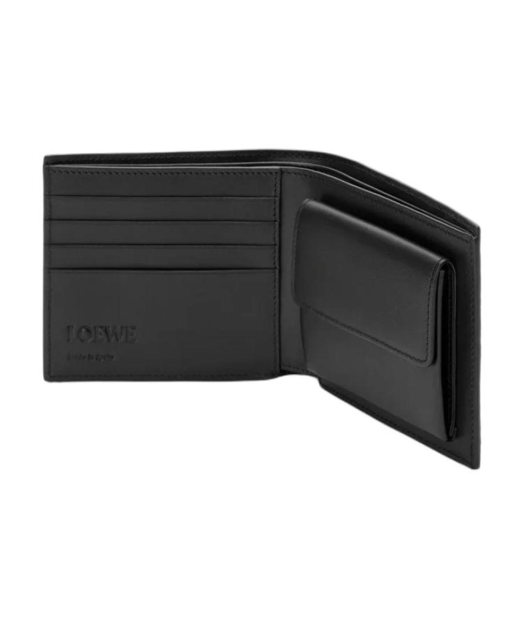 LOEWE Черный кожаный кошелек, фото 3