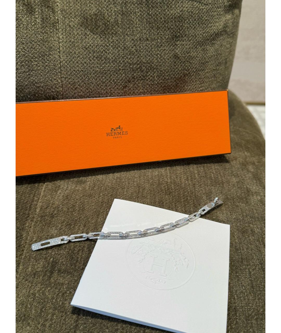 HERMES Серебряный браслет из белого золота, фото 2