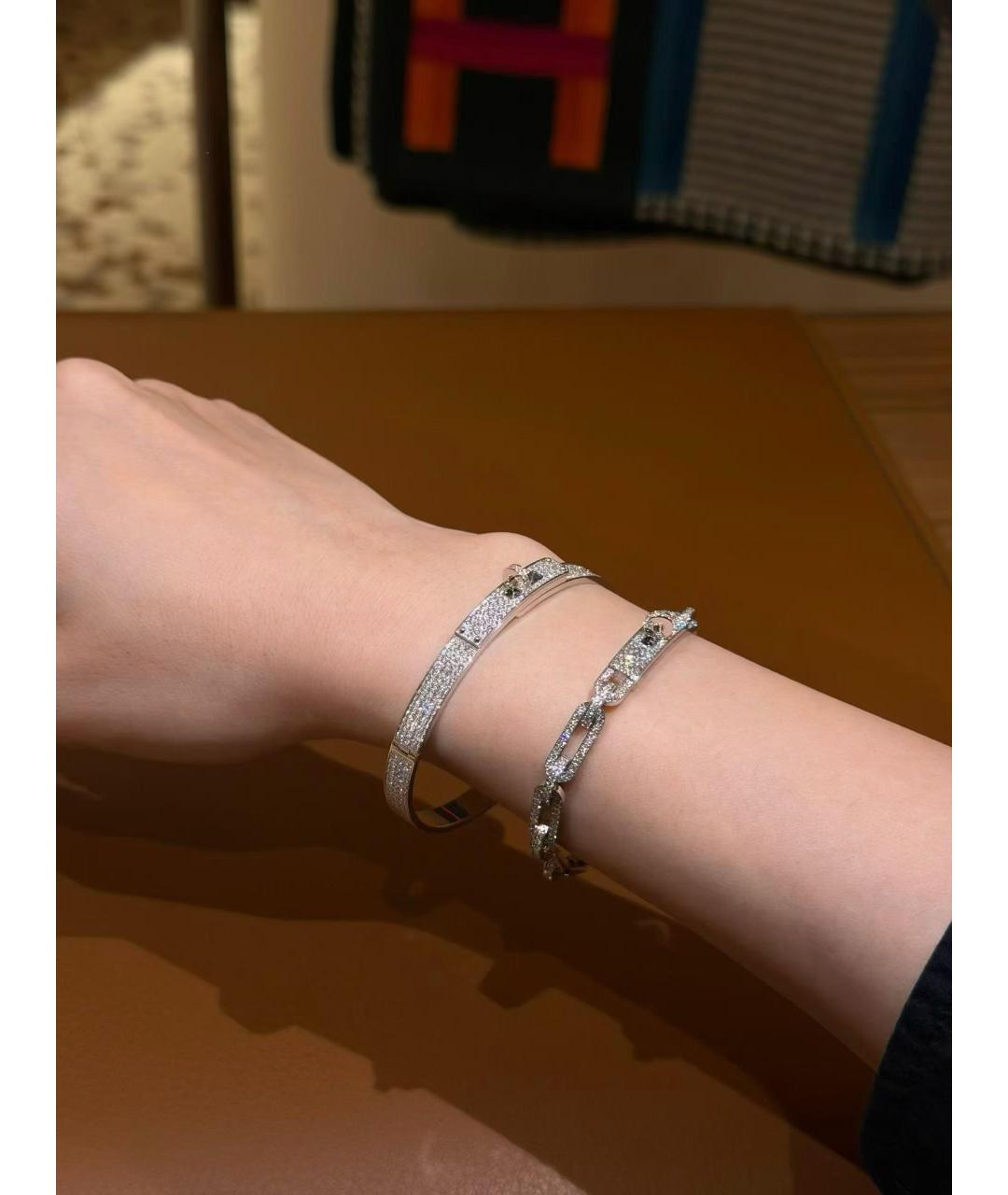 HERMES Серебряный браслет из белого золота, фото 6