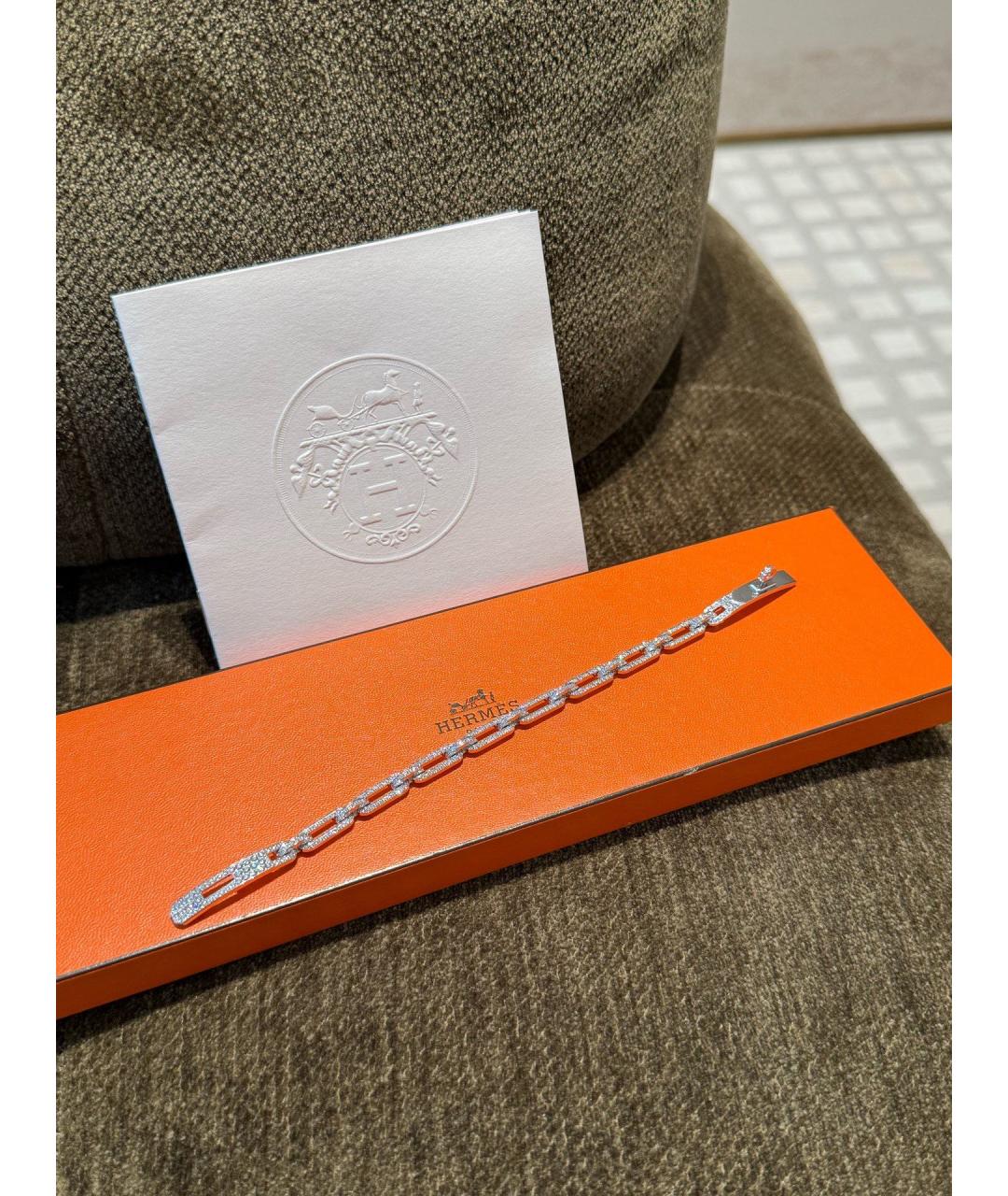 HERMES Серебряный браслет из белого золота, фото 3