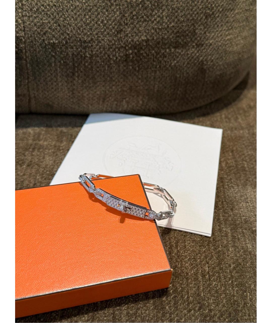 HERMES Серебряный браслет из белого золота, фото 7
