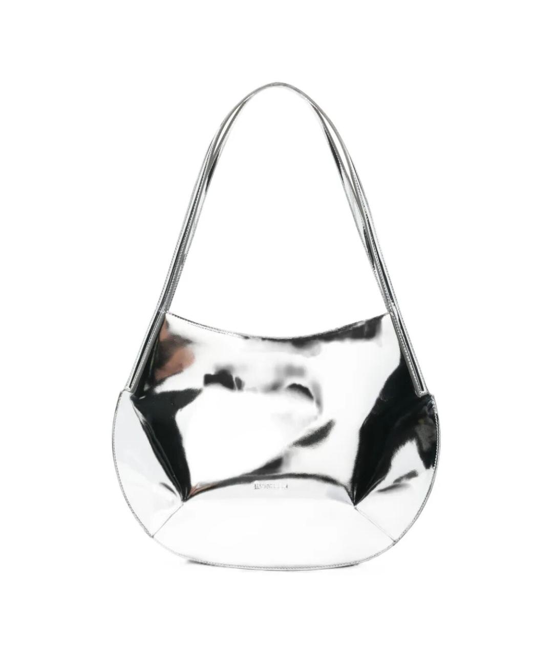 JIL SANDER Серебряная кожаная сумка через плечо, фото 1