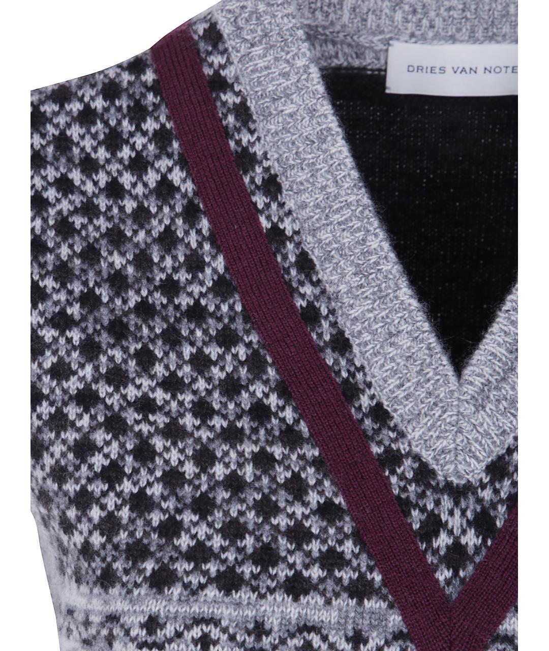 DRIES VAN NOTEN Мульти кашемировая жилетка, фото 3