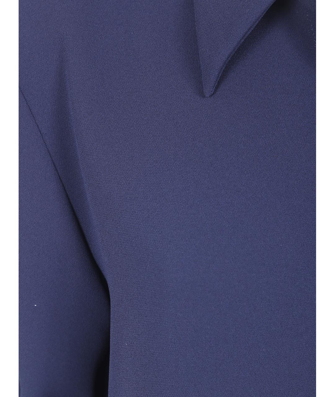 DRIES VAN NOTEN Синяя полиэстеровая рубашка, фото 3