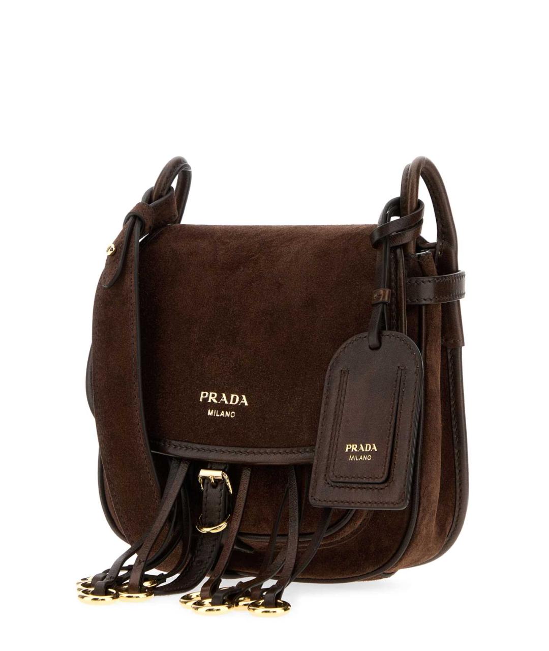 PRADA Коричневая кожаная сумка через плечо, фото 2