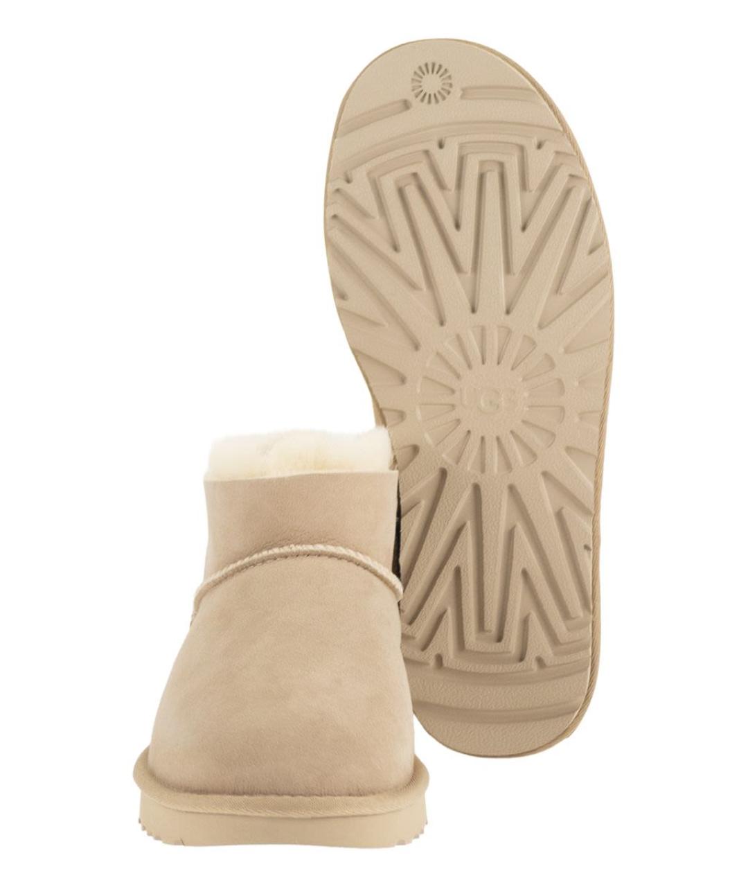UGG Бежевые кожаные полусапоги, фото 5