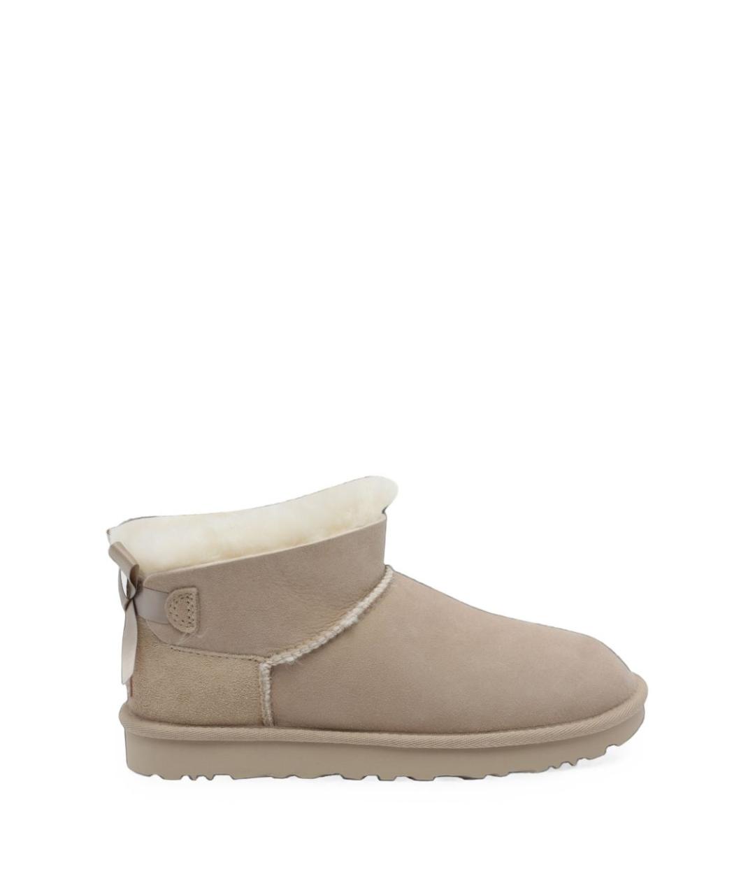 UGG Бежевые кожаные полусапоги, фото 4