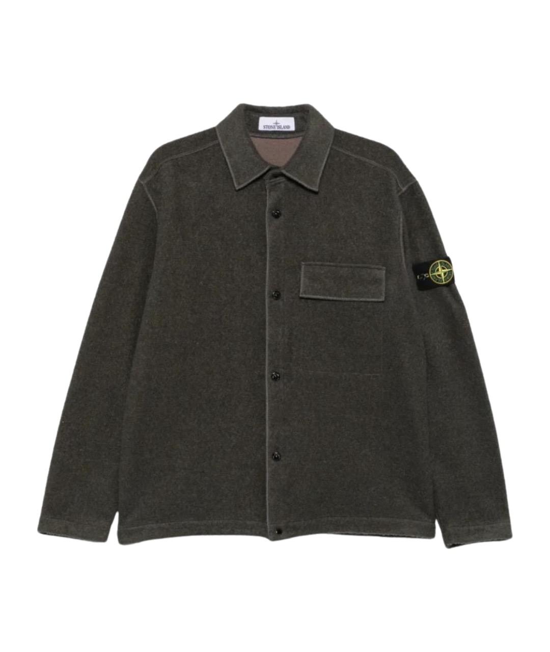 STONE ISLAND Серая полиамидовая куртка, фото 1