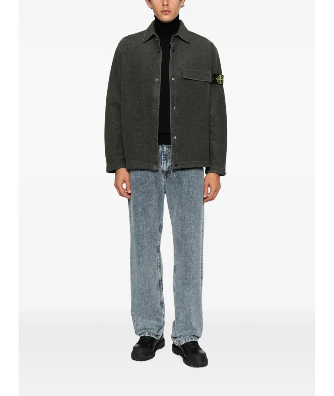 STONE ISLAND Серая полиамидовая куртка, фото 2