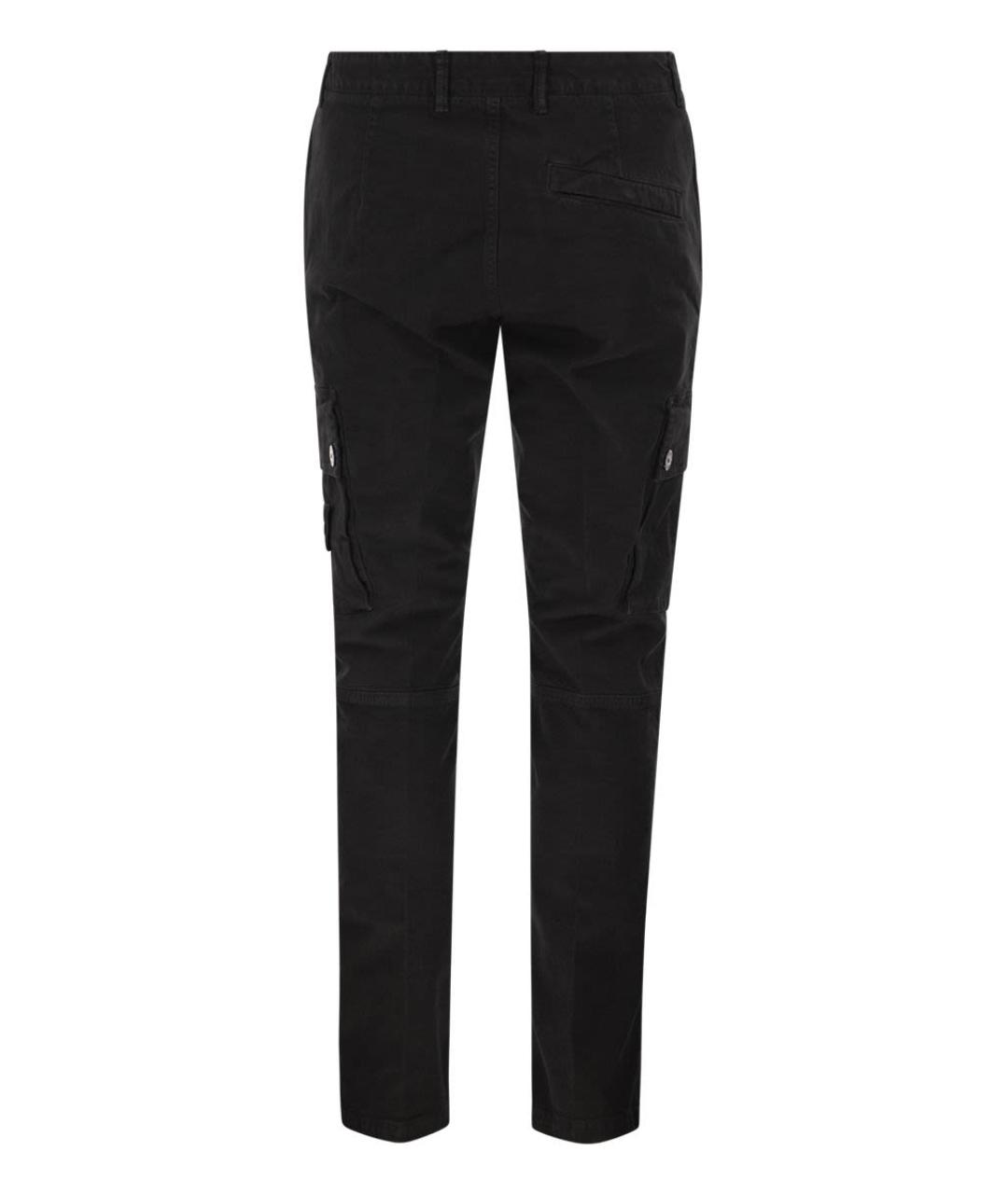 STONE ISLAND Черные хлопковые повседневные брюки, фото 2