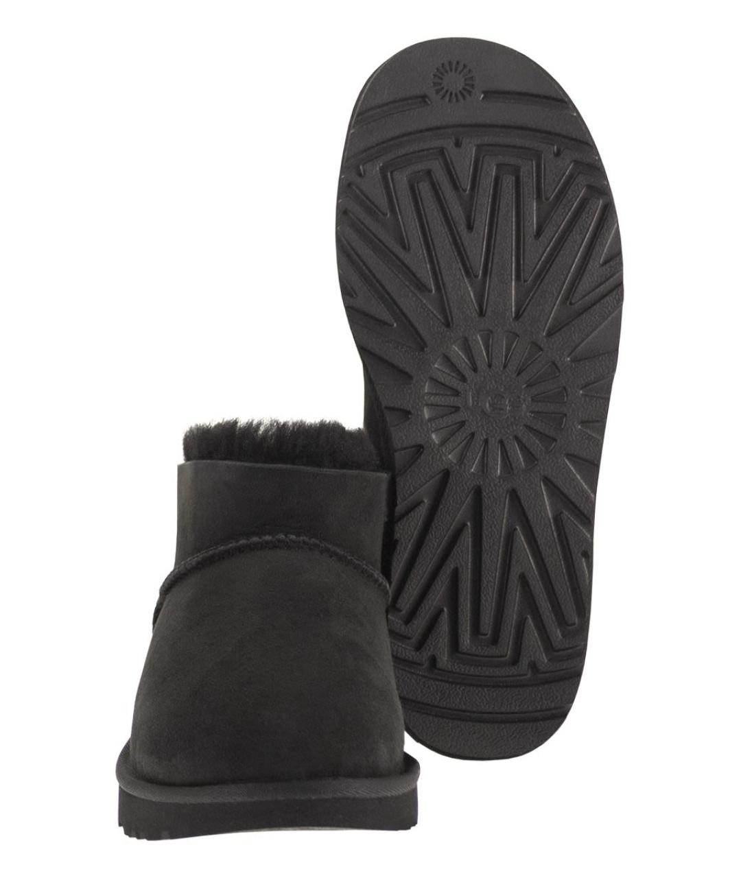 UGG Черные кожаные полусапоги, фото 5