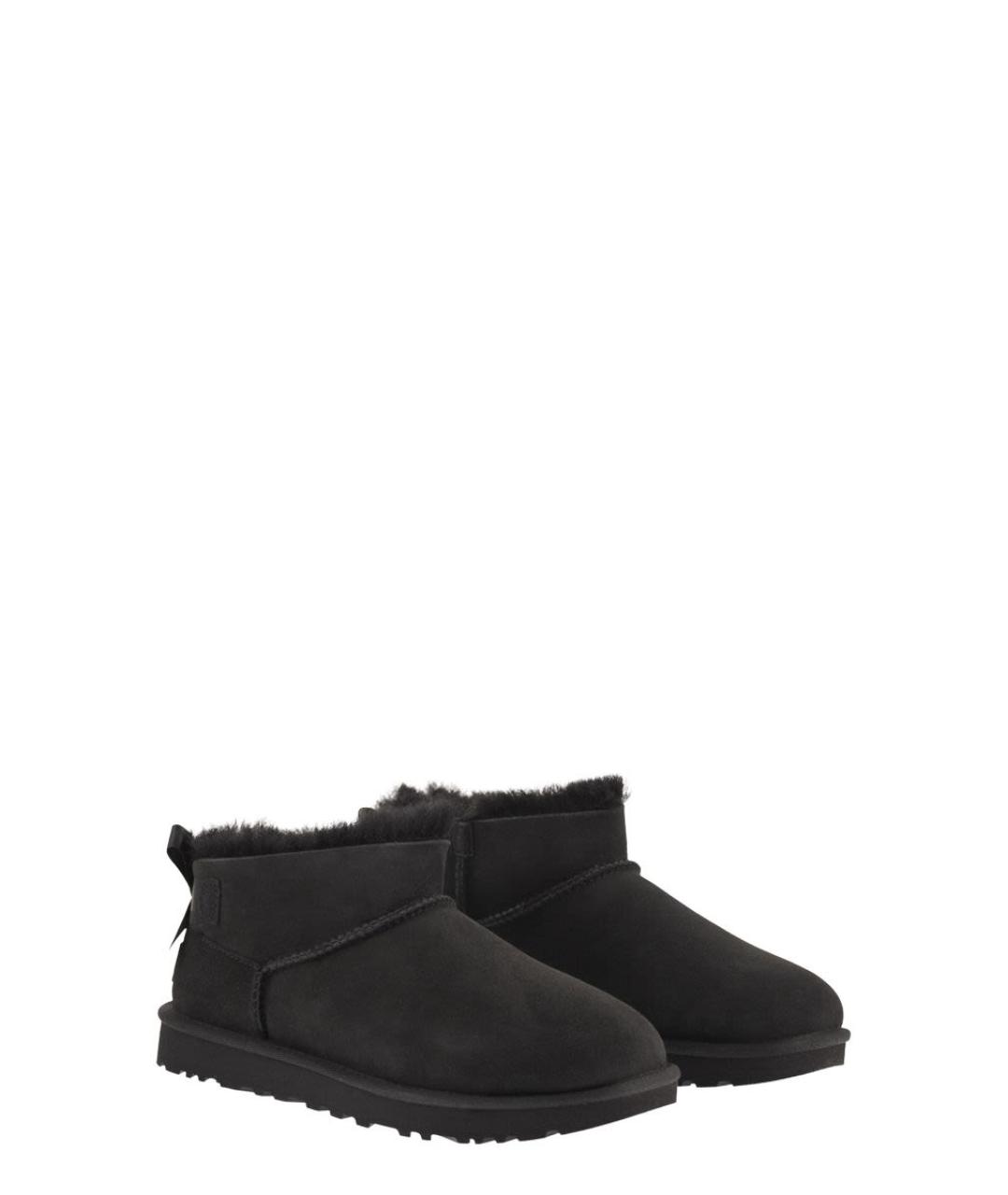 UGG Черные кожаные полусапоги, фото 4