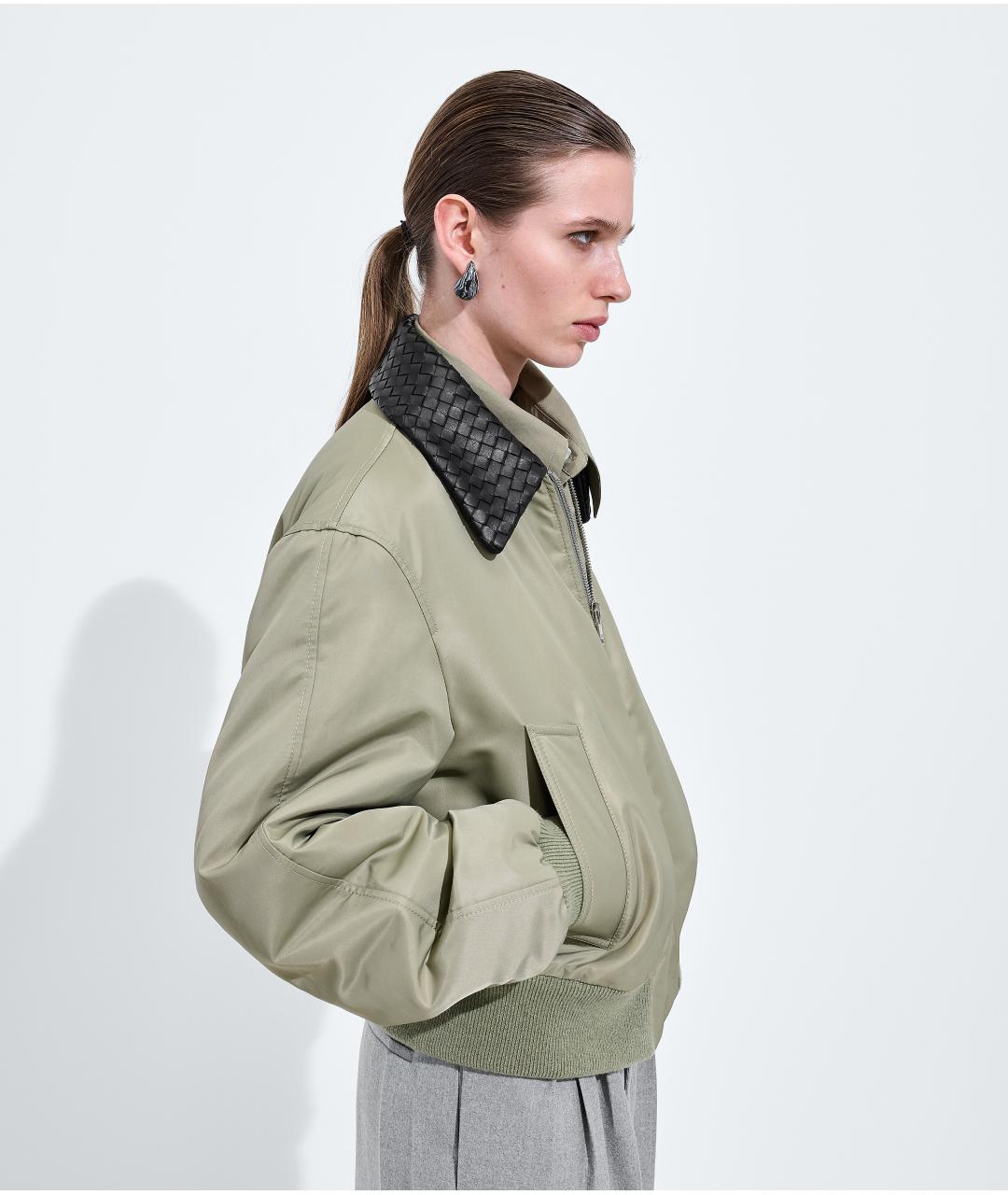 BOTTEGA VENETA Зеленая нейлоновая куртка, фото 3