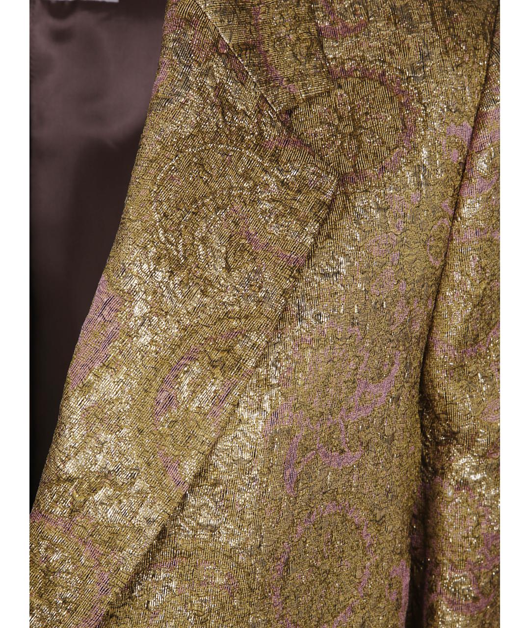 DRIES VAN NOTEN Желтое полиэстеровое пальто, фото 3