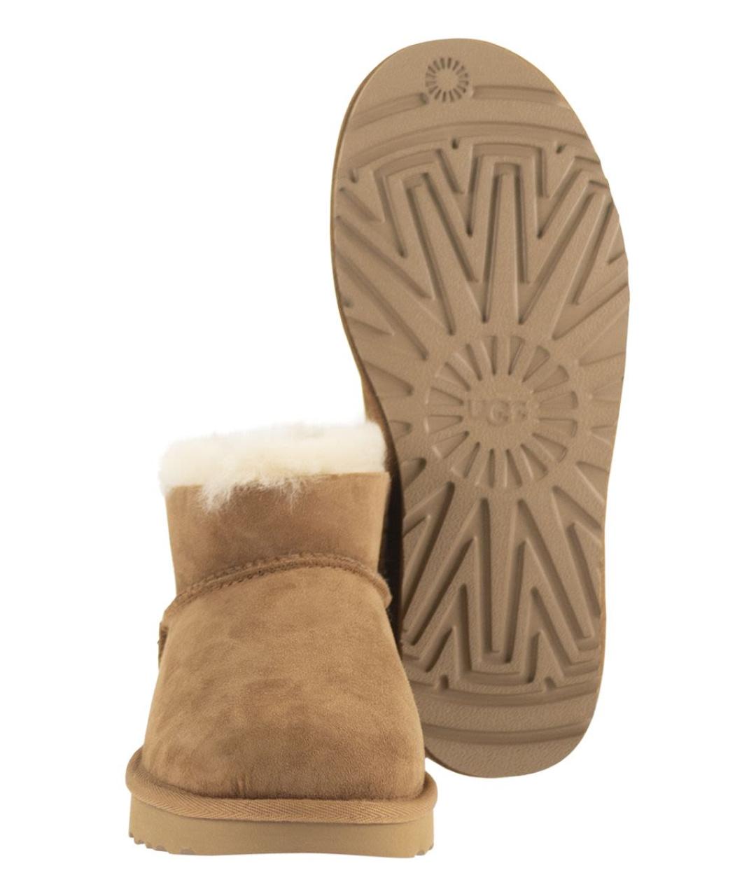 UGG Коричневые кожаные полусапоги, фото 5