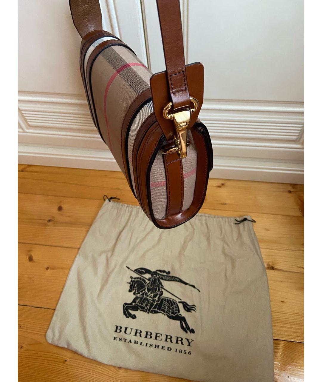BURBERRY Кожаная сумка через плечо, фото 6