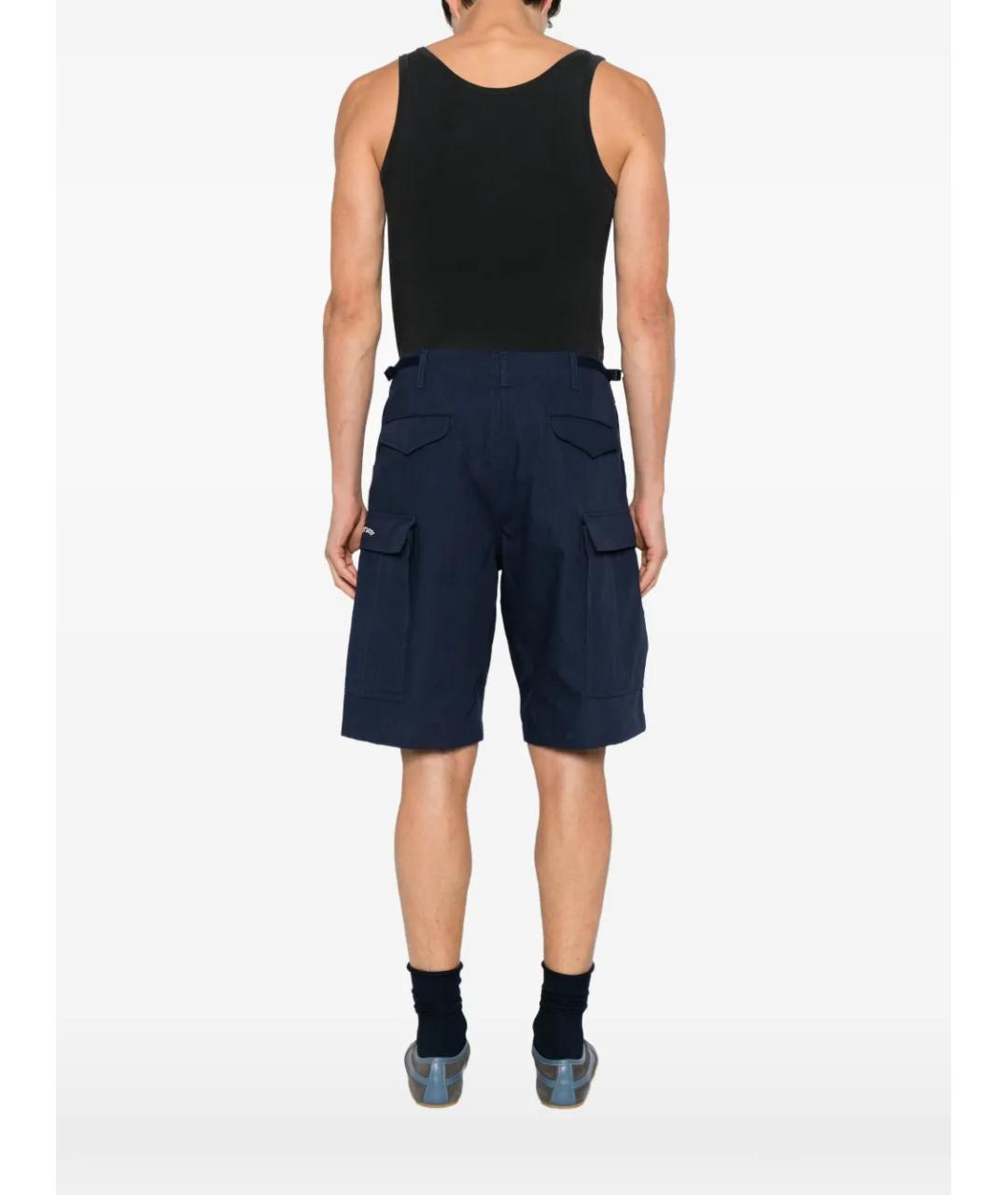 KENZO Синие хлопковые шорты, фото 4