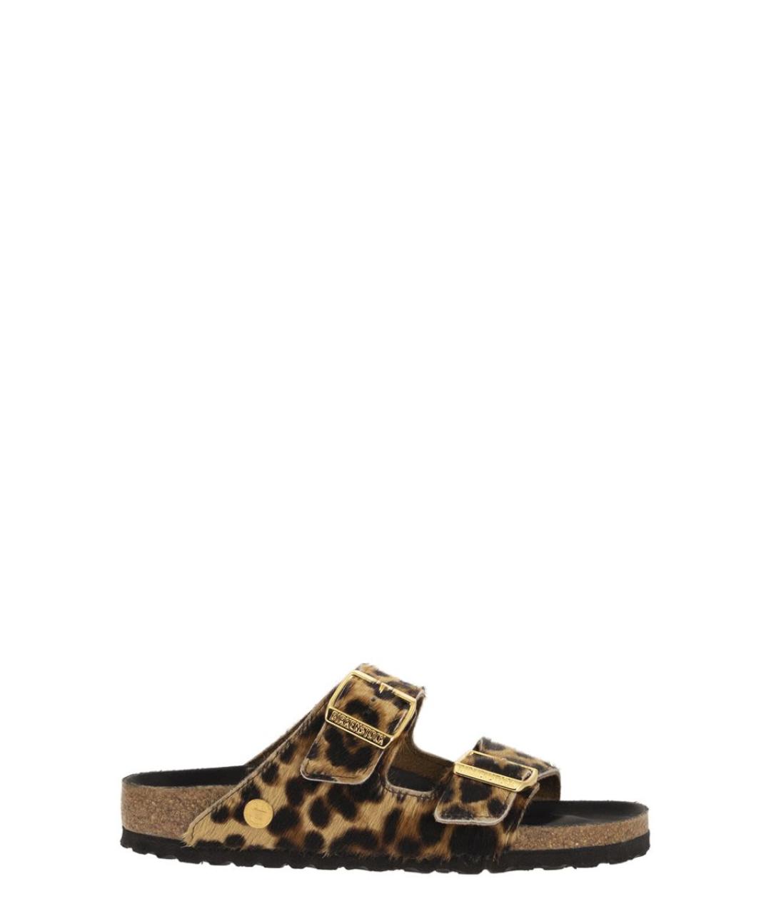 BIRKENSTOCK Коричневые кожаные сандалии, фото 1