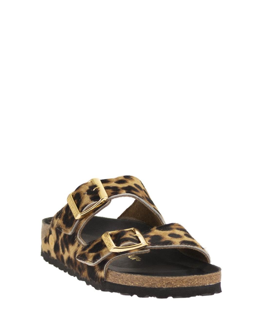 BIRKENSTOCK Коричневые кожаные сандалии, фото 2