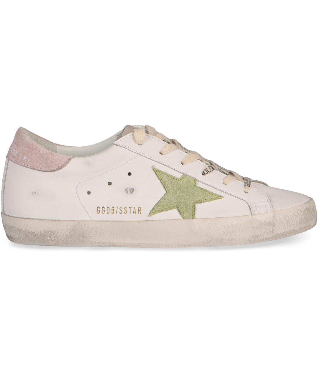 GOLDEN GOOSE Белые кожаные кеды, фото 2
