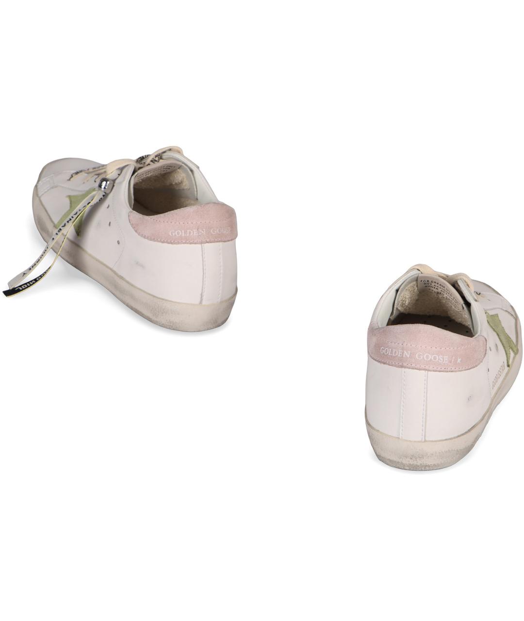 GOLDEN GOOSE Белые кожаные кеды, фото 4